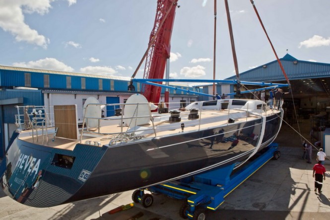 Superyacht Hevea - aft view