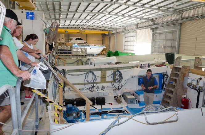 Take a full factory tour of the largest boat building facility in Australia
