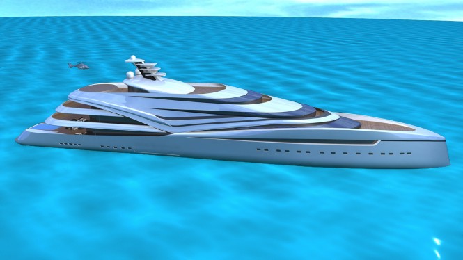 Mega Yacht V120 design concept by IP.YD studio
