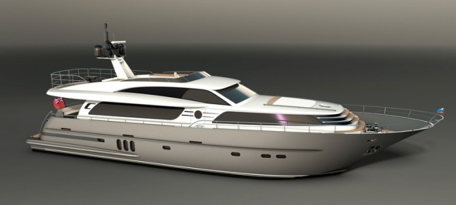 26m motor yacht Continental III in stardust silver 26m motor yacht Continental III in stardust silver