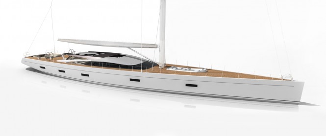 More details of the 46m Dixon Yacht Design performance yacht project