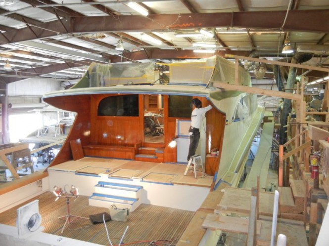 Jim Smith 105' superyacht Hull No. 29 under construction