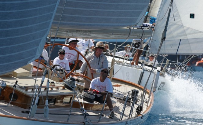 Donal Tofias at the helm of Wild Horses on Day 2 Donal Tofias at the helm of Wild Horses on Day 2