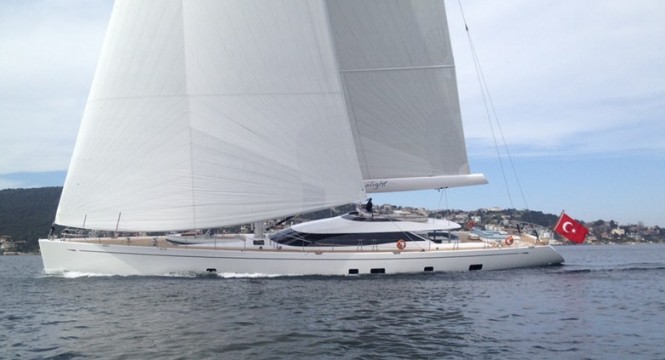 Ed Dubois aboard Oyster 125 Yacht TWILIGHT during her sea trials