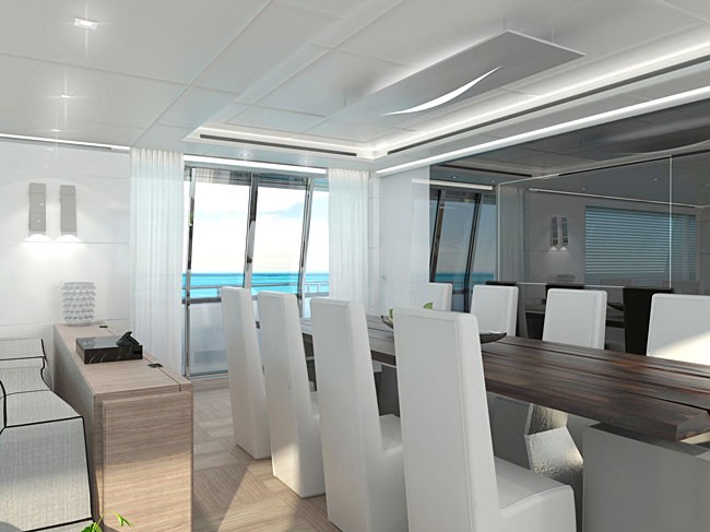 Second Canados 120 Yacht - Dining Second Canados 120 Yacht - Dining