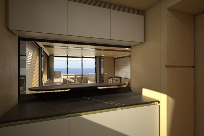 Superyacht Azimut 80 - Galley Superyacht Azimut 80 - Galley
