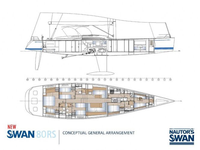 Superyacht Swan 80RS - Layout Superyacht Swan 80RS - Layout