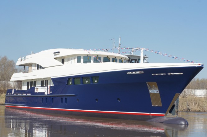 Russian MSSZ shipyard launch motor yacht Project TM47-2