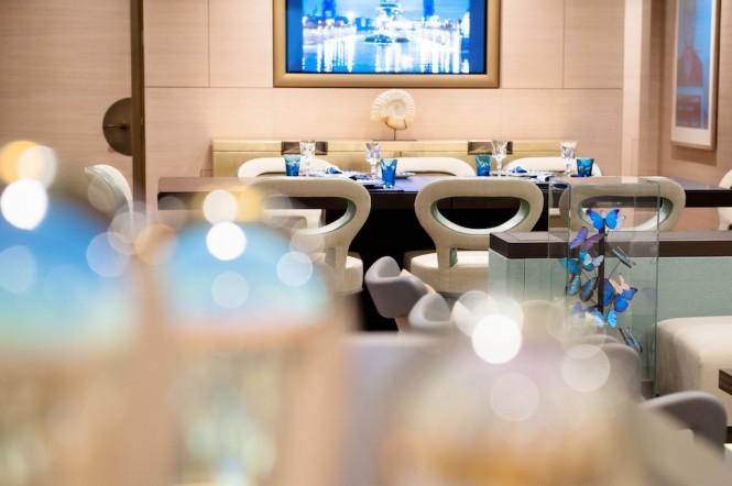 55m Limited Editions Amels 180 motor yacht ENGELBERG - interior - dining 55m Limited Editions Amels 180 motor yacht ENGELBERG - interior - dining