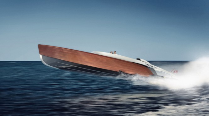 Aeroboat yacht tender - side view Aeroboat yacht tender - side view