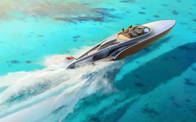 Aeroboat yacht tender - view from above Aeroboat yacht tender - view from above