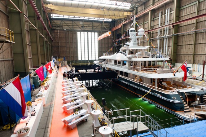 Christening of the luxury yacht Engelberg Christening of the luxury yacht Engelberg