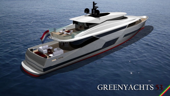 LGH 53 Hybrid Yacht Concept - aft view LGH 53 Hybrid Yacht Concept - aft view