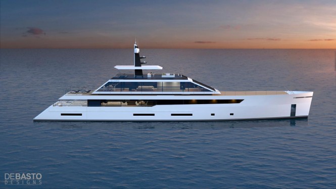 Latest 55m motor yacht QUARTZ concept by Luiz de Basto