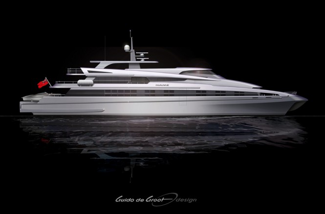 New 57m superyacht conversion project by Guido de Groot Design