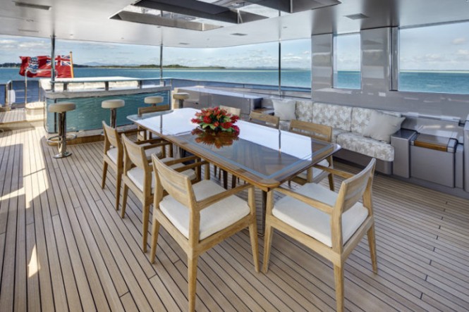 Luxurious exterior aboard motor yacht Loretta Anne Luxurious exterior aboard motor yacht Loretta Anne