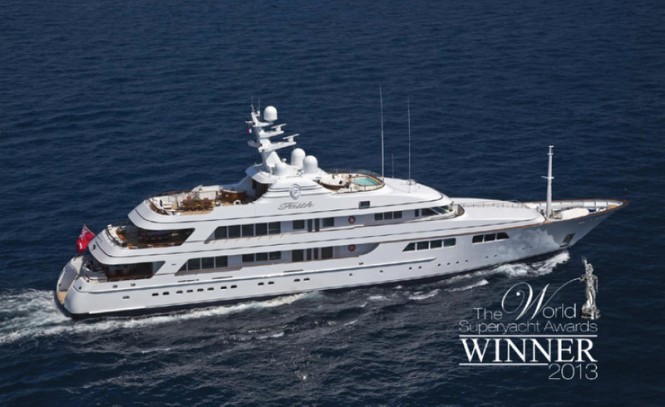 World Superyacht Award 2013 for refitted motor yacht FAITH with naval architecture by Azure
