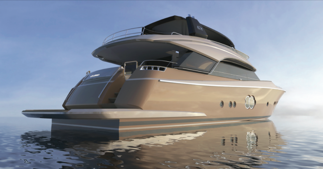 Luxury yacht MCY 86 - aft view Luxury yacht MCY 86 - aft view