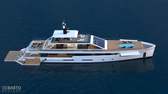 Luxury yacht Quartz concept - upview Luxury yacht Quartz concept - upview