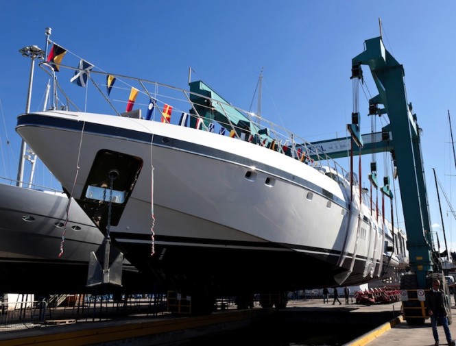 Mangusta 108#30 yacht - the launch Mangusta 108#30 yacht - the launch