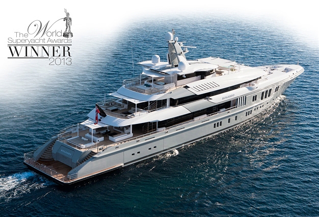 World Superyacht Award 2013 for 74m Nobiskrug mega yacht MOGAMBO