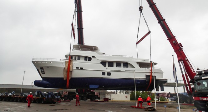 Moonen 100 Explorer superyacht YN195 at launch Moonen 100 Explorer superyacht YN195 at launch