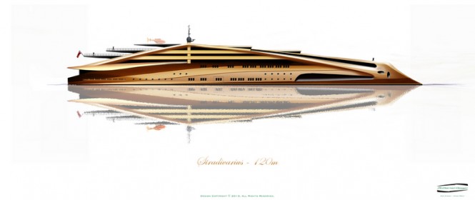 Latest 120m mega yacht STRADIVARIUS concept designed by Alex McDiarmid