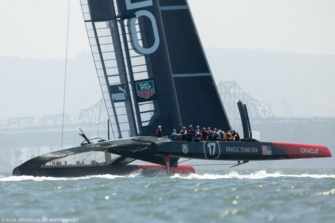 ORACLE Team USA training again ORACLE Team USA training again