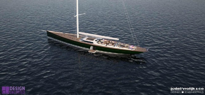 Pink Gin VI Yacht - upview Pink Gin VI Yacht - upview