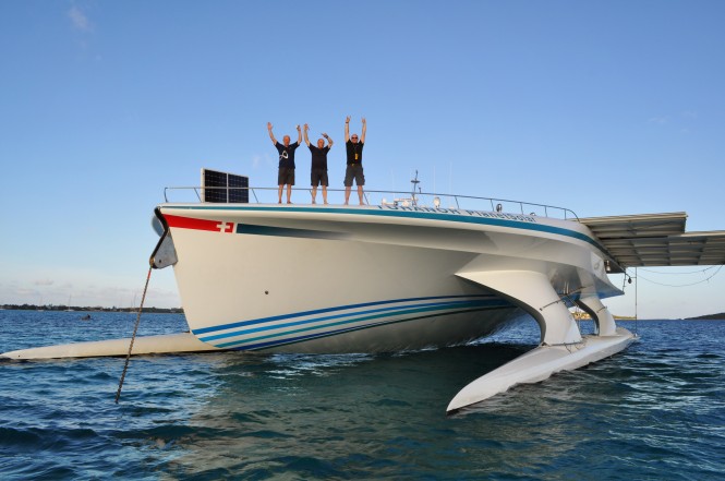 PlanetSolar arrives in St. Martin and breaks her own record speed for solar-powered transatlantic crossing