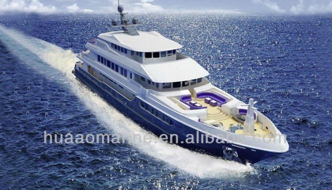 Rendering of the 50m luxury yacht Tiger Shark Rendering of the 50m luxury yacht Tiger Shark