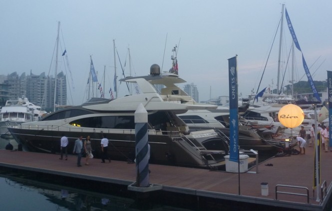 Riva 75′ Venere Super Yacht displayed at Singapore Yacht Show 2013