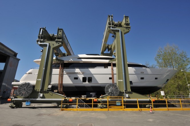 Sanlorenzo launch motor yacht B2 (SL94) – one of three yachts launched this week