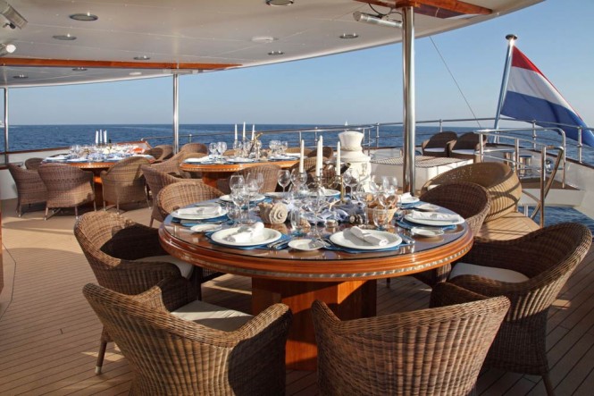 Sherakhan superyacht outdoor areas