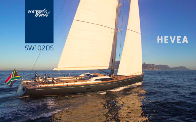 SW102DS HEVEA yacht delivered by Southern Wind Shipyard