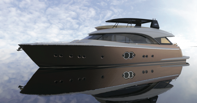 Superyacht MCY 86 - side view Superyacht MCY 86 - side view