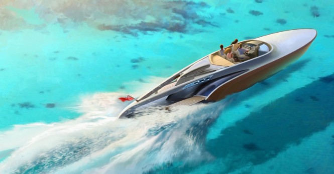 Aeroboat yacht tender - upview Aeroboat yacht tender - upview