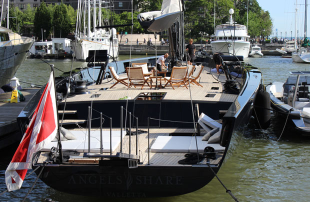 Angels Share Yacht - aft view Angels Share Yacht - aft view
