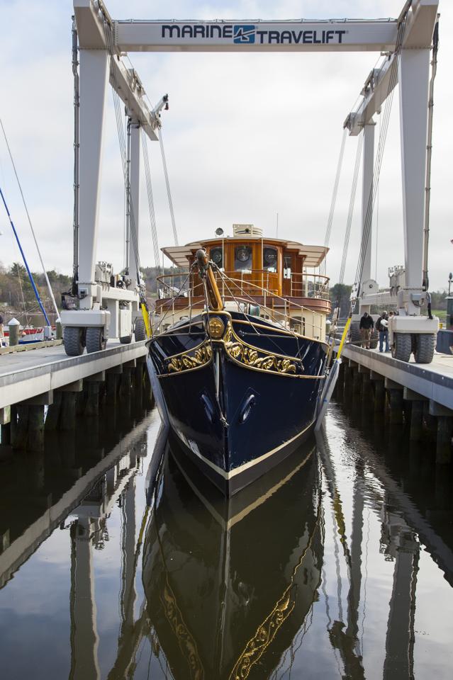 Atlantide Yacht back in the water Atlantide Yacht back in the water
