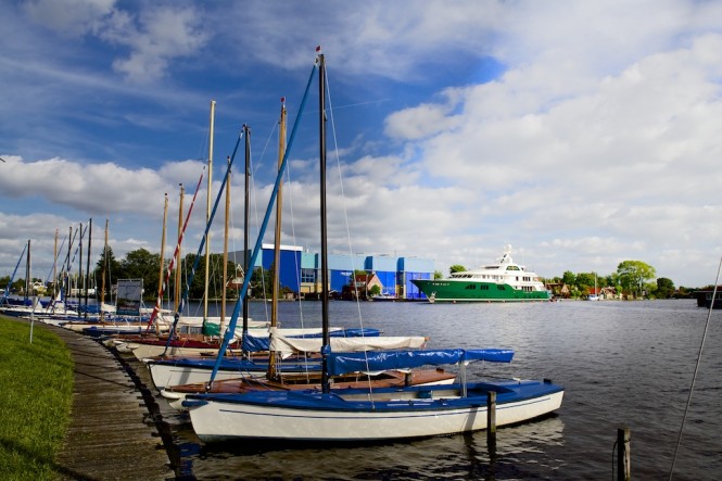 62m Feadship SEA OWL yacht leaves shed for sea trials