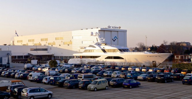 Feadship superyacht Larisa at launch Feadship superyacht Larisa at launch