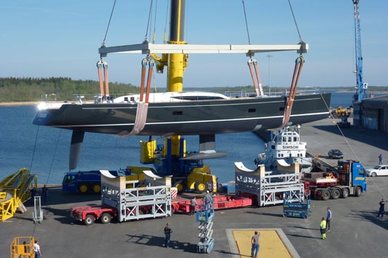 Recently launched Frers/Baltic B107 Yacht INUKSHUK with interior design by Adam Lay