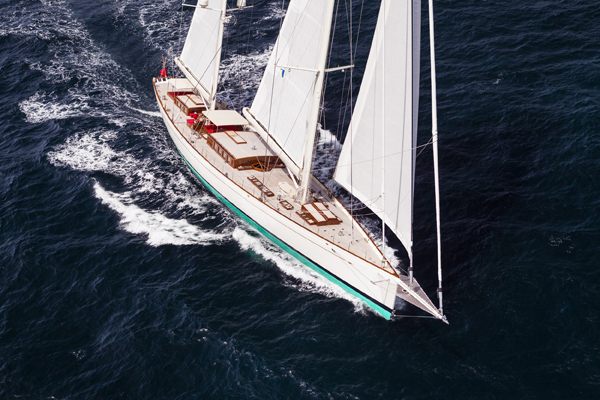 Aerial photographs of Kamaxitha sailing in St. Lucia - Photo by Cory Silken Aerial photographs of Kamaxitha sailing in St. Lucia - Photo by Cory Silken