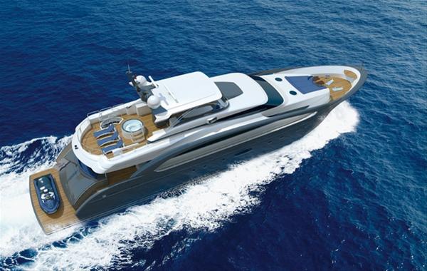 Luxury motor yacht RP110 RPH by Horizon - upview Luxury motor yacht RP110 RPH by Horizon - upview