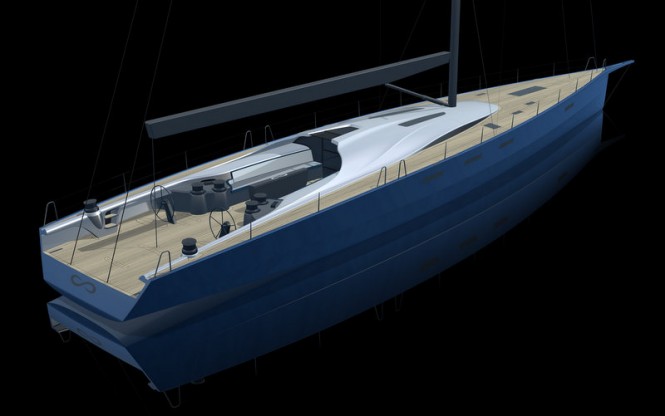 Sailing yacht INFINITI 100 S with interior design by Design Unlimited