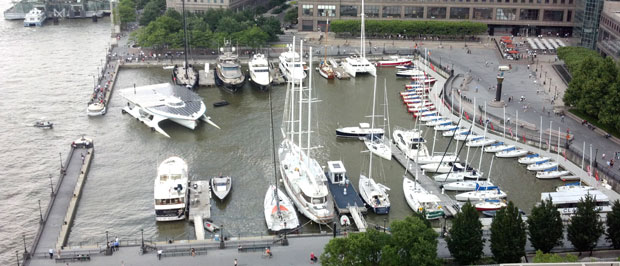 PlanetSolar at Dennis Conner’s North Cove in NYC