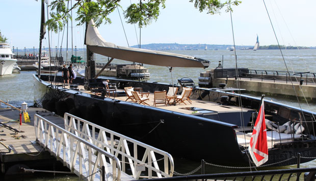 Wally 130 Yacht ANGEL’S SHARE (ex Dream) at Dennis Conner’s North Cove