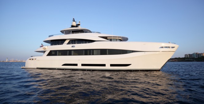 Recently delivered 34m Curvelle luxury yacht QUARANTA