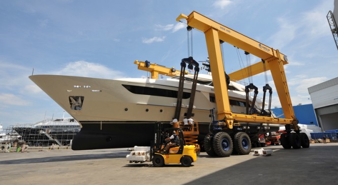 Eighth SD122 motor yacht THERAPY launched by Sanlorenzo