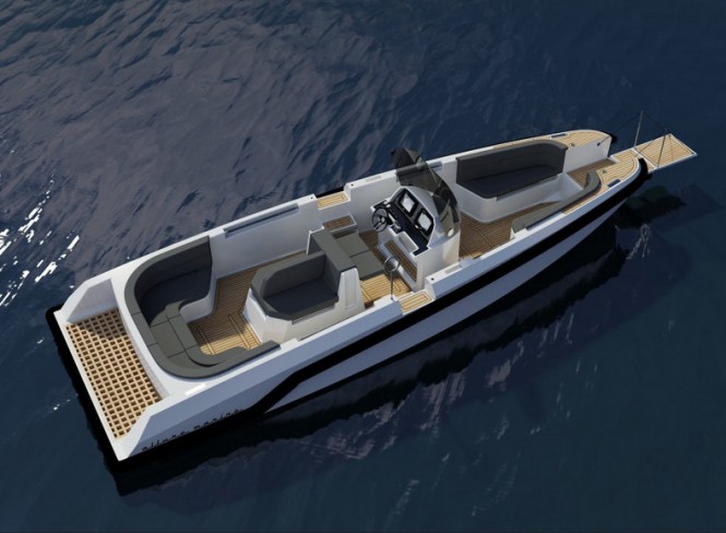 8.5m Sports Superyacht Tender Project - View from above 8.5m Sports Superyacht Tender Project - View from above